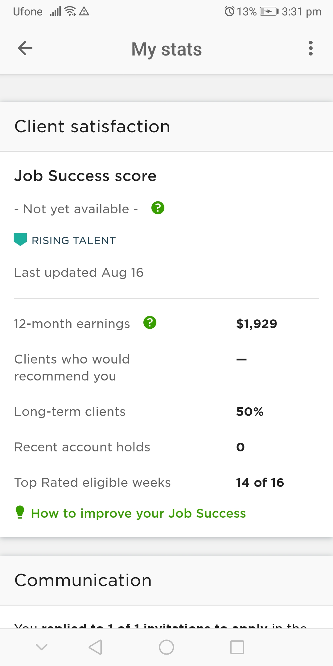 Earning Top Rated badge - Upwork Community