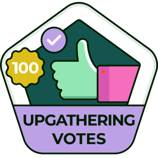 Receive 100 Upvotes badge