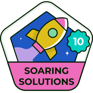 Get 10 solutions accepted badge