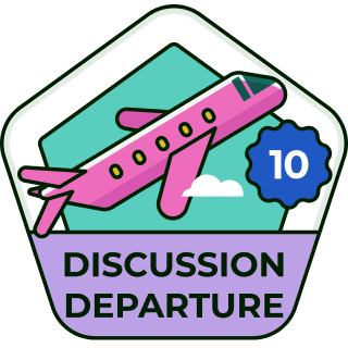 Start 10 new topics badge