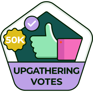 50,000 Upvotes received badge