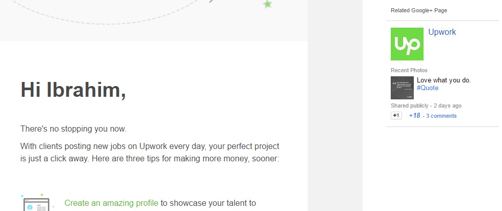 Email from Upwork