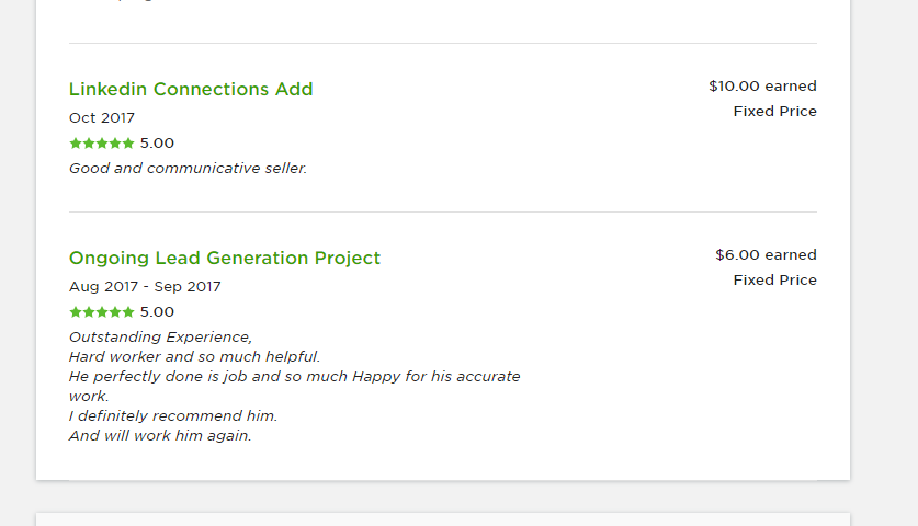 Solved: Feedback/Review not showing up on my profile - Upwork Community