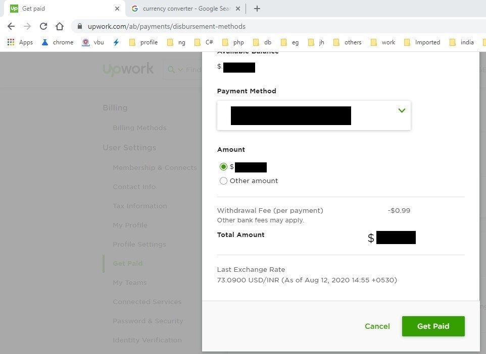 Upwork Currency Exchange Rate