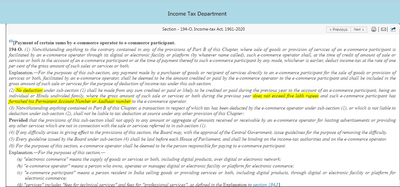 Official clause of Income Tax Department, India